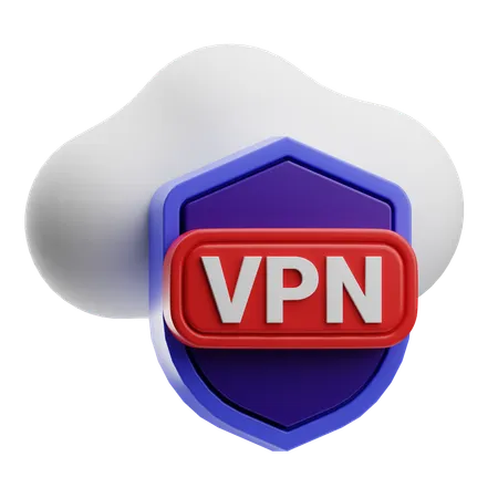 Cloud vpn  3D Icon