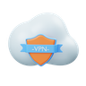 cloud vpn 3d illustration