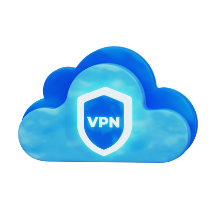 Cloud Vpn Shield  3D Icon
