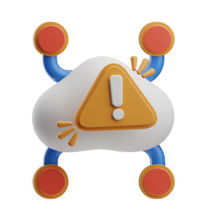 Cloud warning  3D Icon