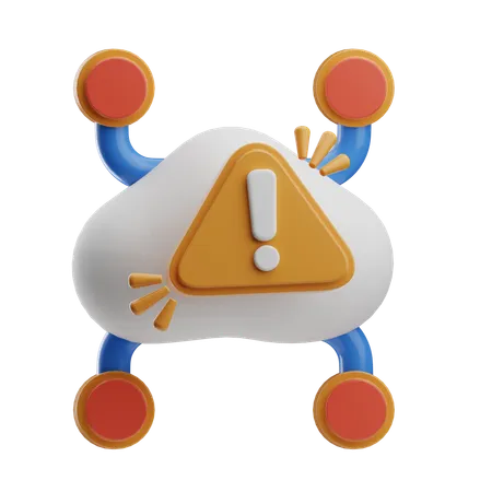 Cloud warning  3D Icon