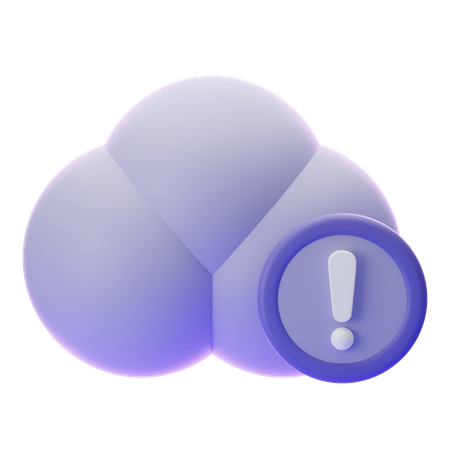 CLOUD WARNING  3D Icon