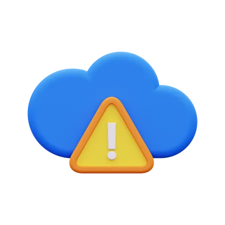 Cloud Warning  3D Icon