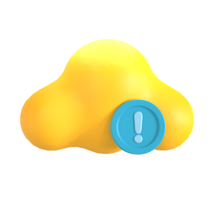 Cloud Warning  3D Icon