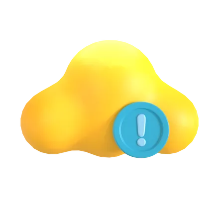 Cloud Warning  3D Icon