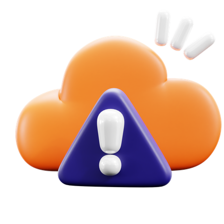 Cloud Warning  3D Icon