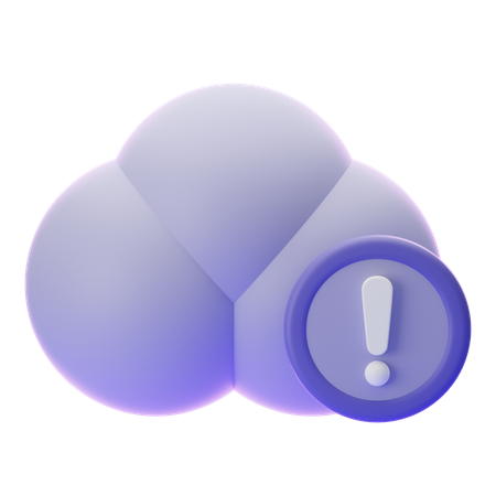 CLOUD WARNING  3D Icon