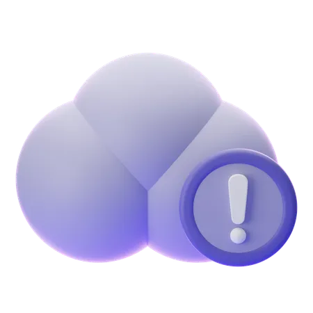 CLOUD WARNING  3D Icon