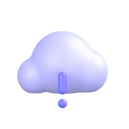 Cloud Warning  3D Icon