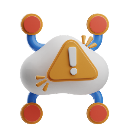 Cloud warning  3D Icon