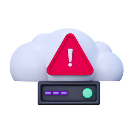 Cloud Warning  3D Icon