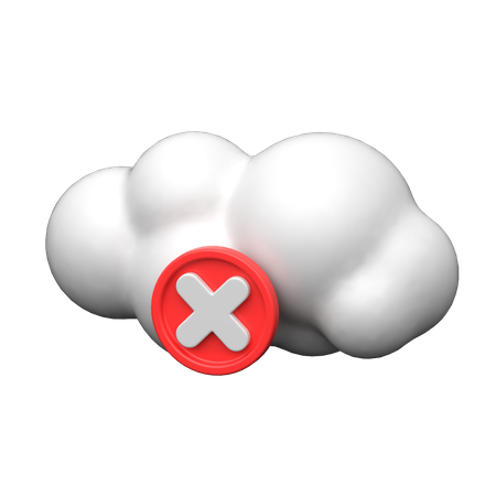 Cloud Warning  3D Icon