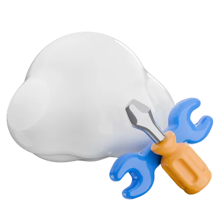 Cloud-Wartung  3D Icon