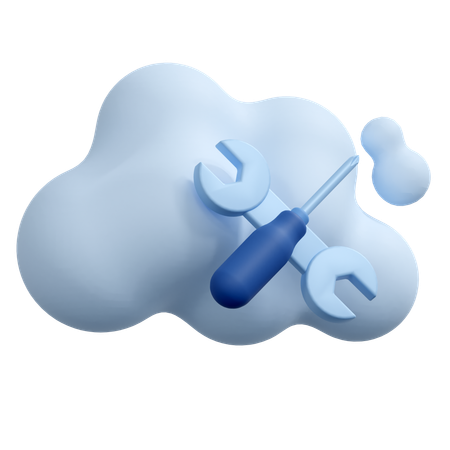 Cloud-Wartung  3D Icon