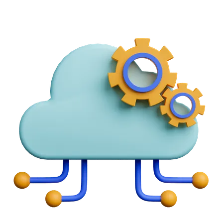 Cloud-Wartung  3D Icon