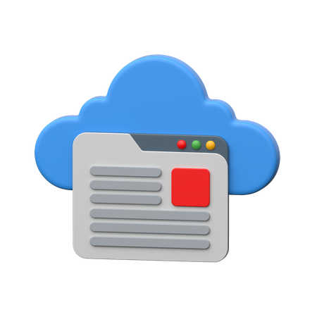 Cloud Website  3D Icon