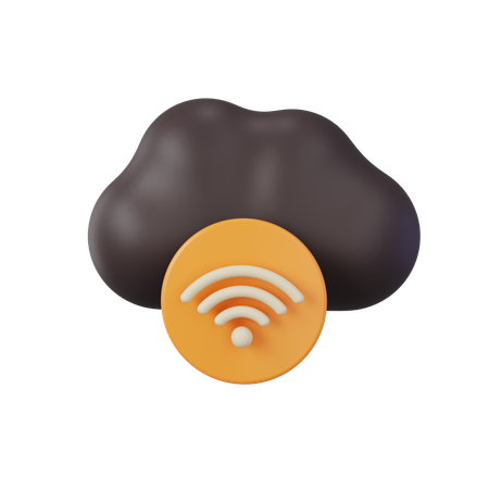 Cloud Wifi  3D Icon