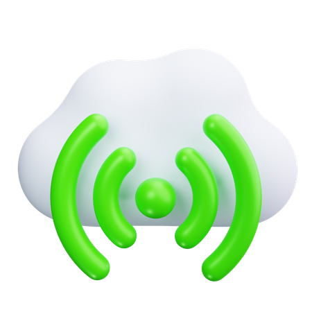 Cloud Wifi  3D Icon