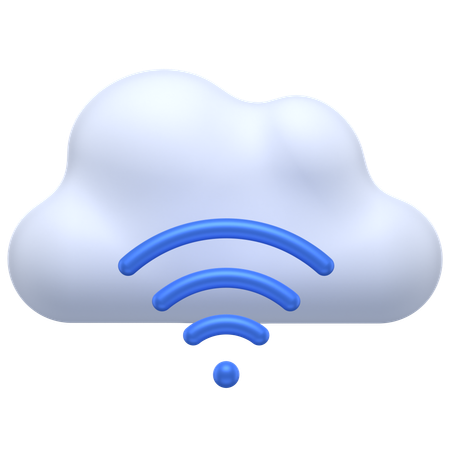 Cloud Wifi  3D Icon