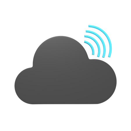 Cloud Wifi  3D Icon