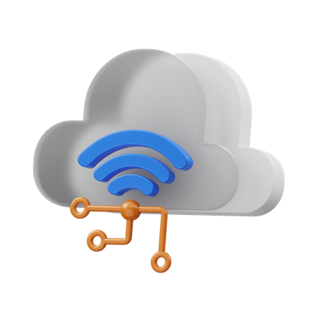 Cloud Wifi 3D Icon