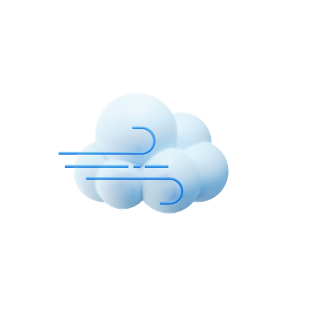 Cloud Wind  3D Icon