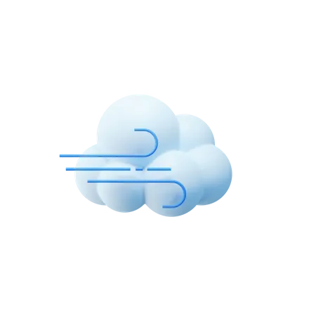 Cloud Wind  3D Icon