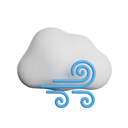 Cloud Wind  3D Icon