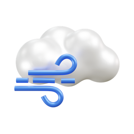 Cloud windy weather  3D Icon