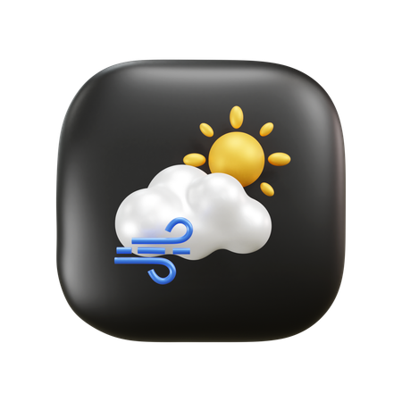 Cloud Windy Weather  3D Icon