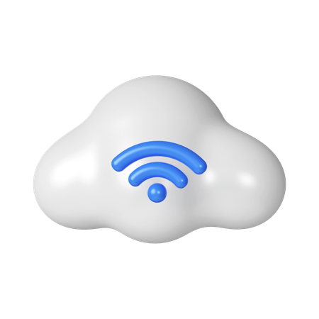 Cloud-WLAN  3D Icon