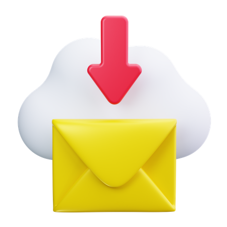 Cloud With Message  3D Icon