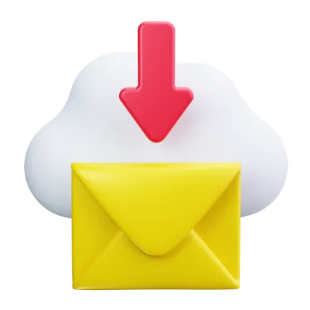 Cloud With Message  3D Icon