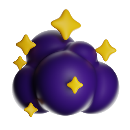 Cloud With Star  3D Icon