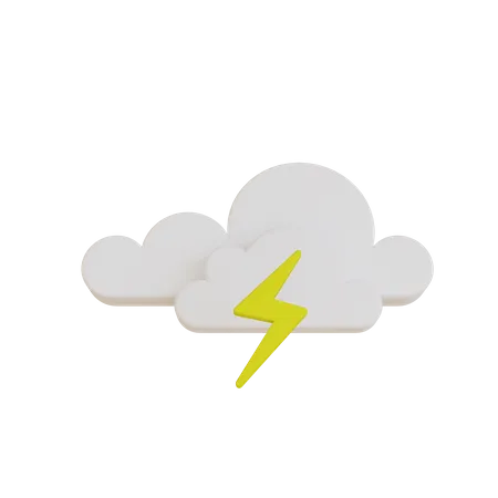 3 D Illustration Weather Icon Thunderstorm 3D Illustration
