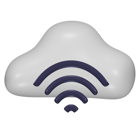 Cloud-WLAN  3D Icon