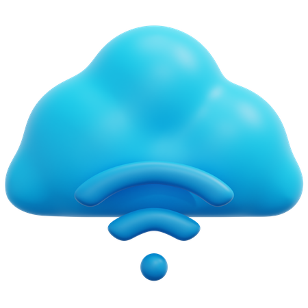 Cloud-WLAN  3D Icon