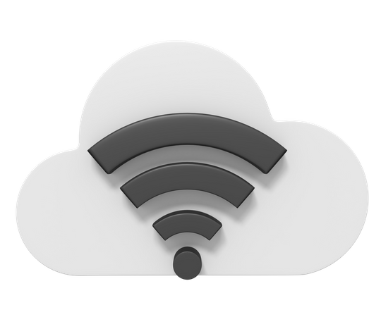 Cloud-WLAN  3D Icon