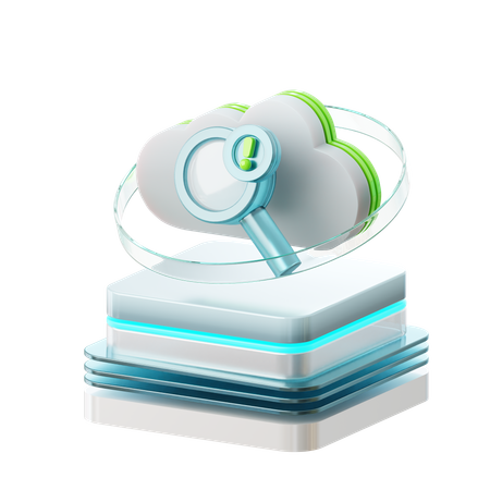 Cloud Zoom Warning  3D Icon