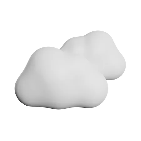 White Cloud Sky 3D Icon