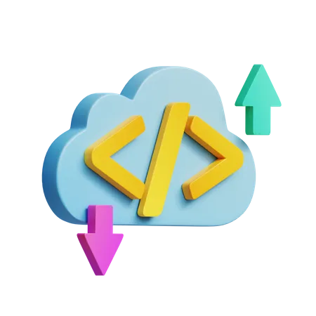 Clouds Coding 3D Icon