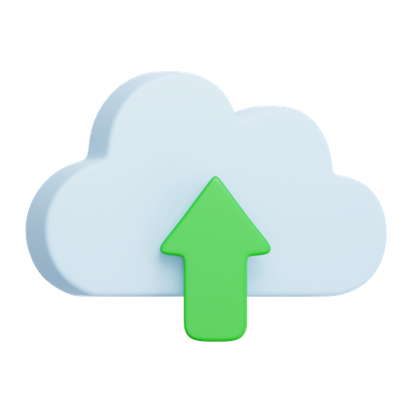 Clouds Upload  3D Icon