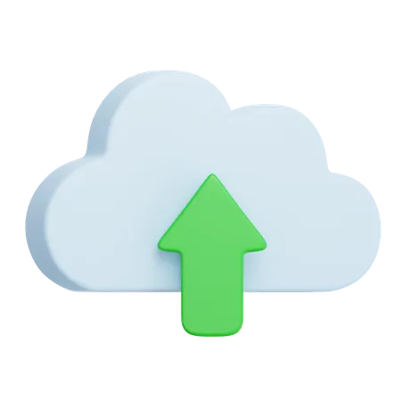 Clouds Upload  3D Icon