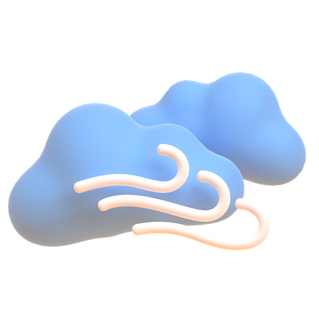 Cloudy Air 3D Illustration