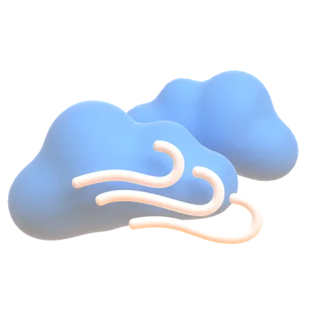 Cloudy Air  3D Illustration
