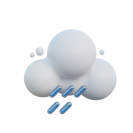 Cloudy And Rainy  3D Icon