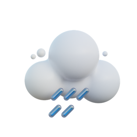 Cloudy And Rainy  3D Icon