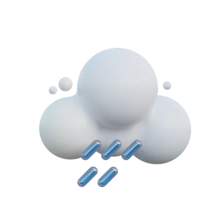 Cloudy And Rainy  3D Icon