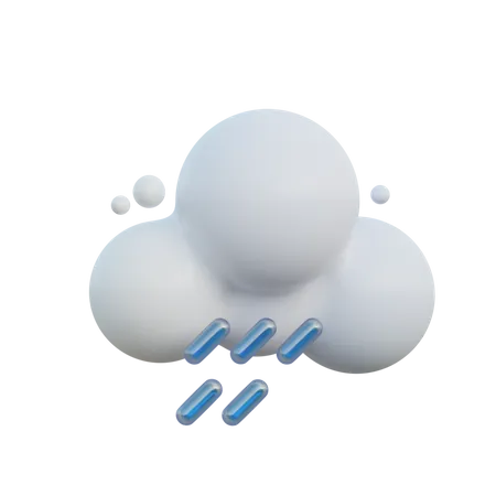 Cloudy And Rainy  3D Icon