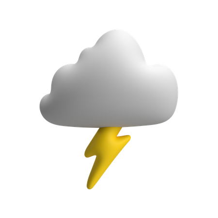 Cloudy And Thunderstorm 3D Illustration